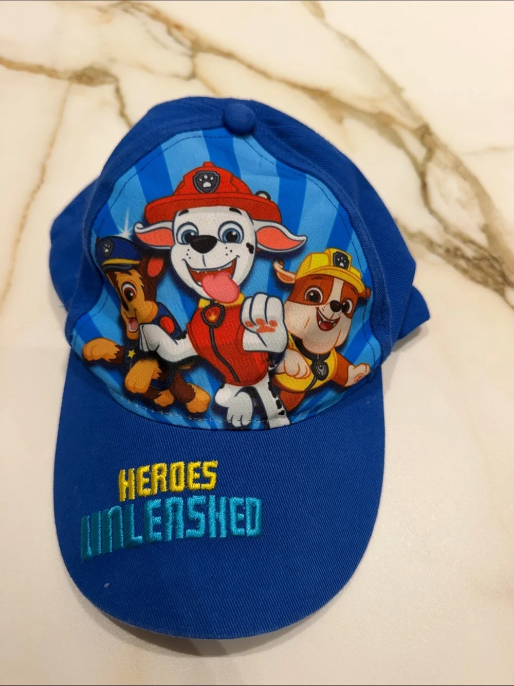 Paw Patrol Blue Kids Cap with Marshall, Chase & Rubble